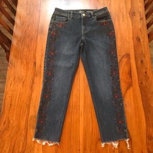 Embroidered Style & Co Boyfriend Jeans Size 4